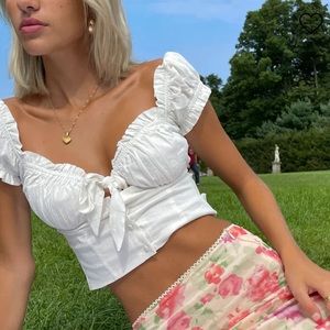 Elouise Crop Top White